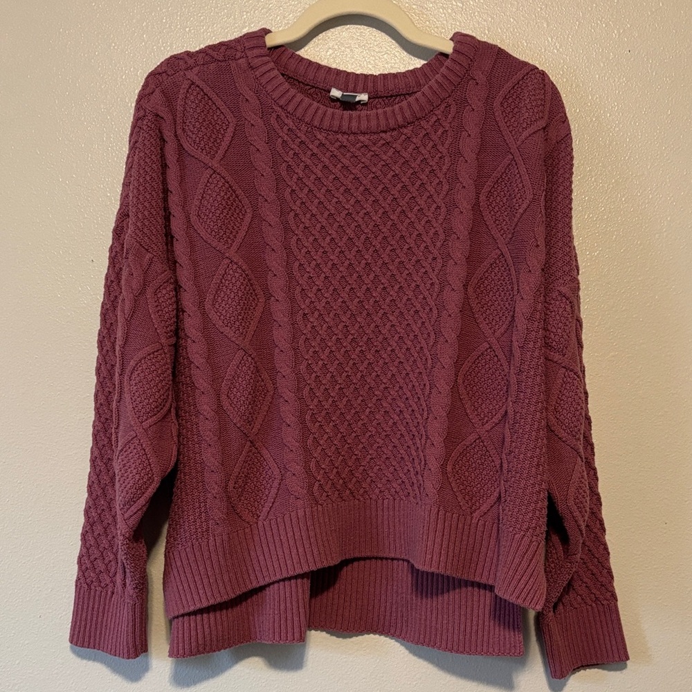 dip Women's Cable Knit Sweater - Mauve